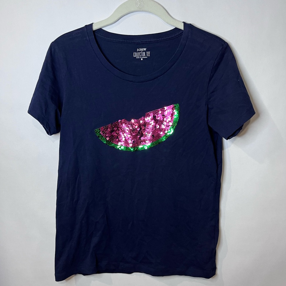 J. Crew Collector Tee Sequence WatermelonWomen’s Small Shirt